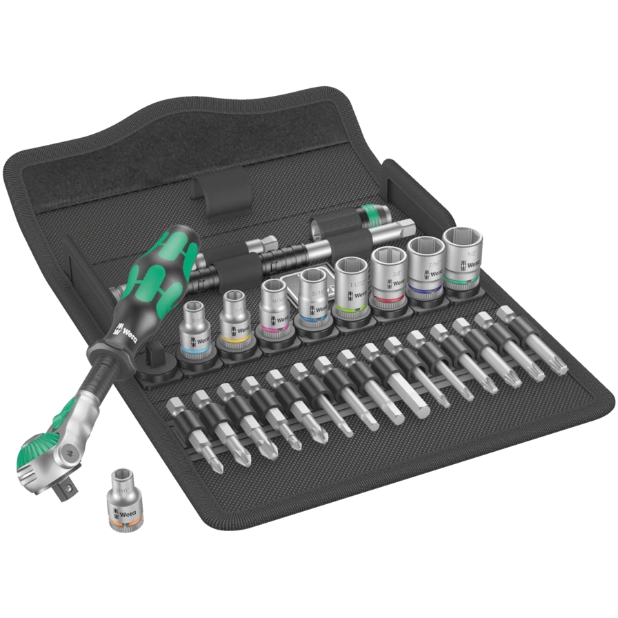 Wera Zyklop Speed 8100 SA 6 Knarrensatz 1/4" 28-teilig